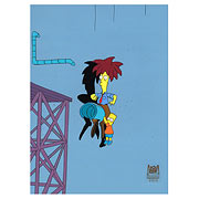 Simpsons Sideshow Bob and Bart Original Animation Cel